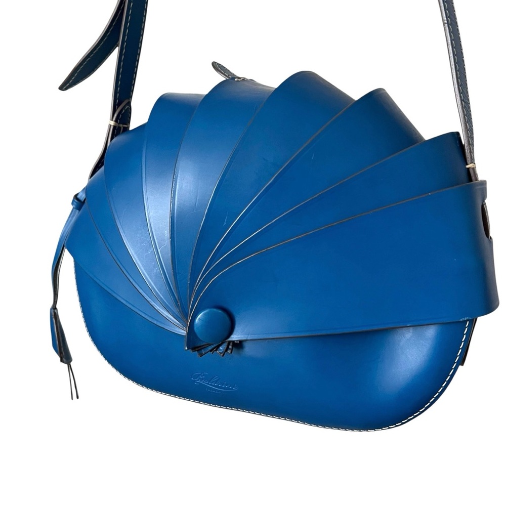 Boldrini Selleria Opera Dafne Rare Cobalto Blue Shell Shoulder Bag Ultra Rare
